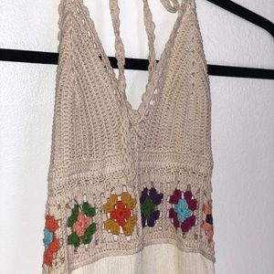 Handmade crochet top dress